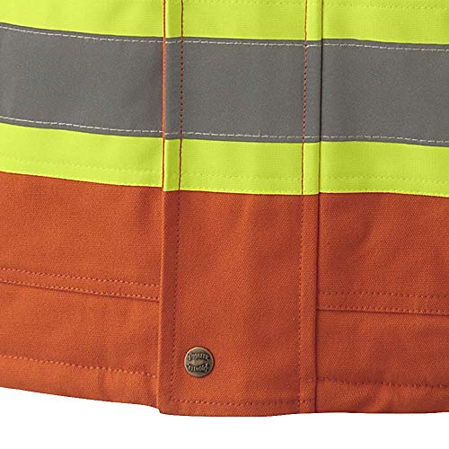 Pioneer V206035A Heavy-Duty High Visibility Quilted Safety Parka Jacket, Orange, 2XL - Clothing - Proindustrialequipment