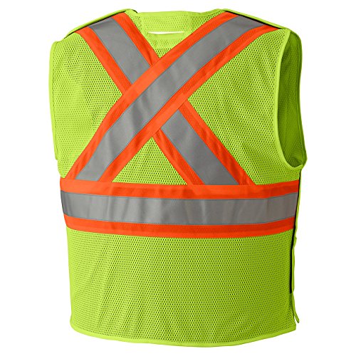 Pioneer FR High Visibility Breathable Tear-Away Safety Vest, Adjustable Size, Yellow-Green, L/XL, V2510860-L/XL - Clothing - Proindustrialequipment