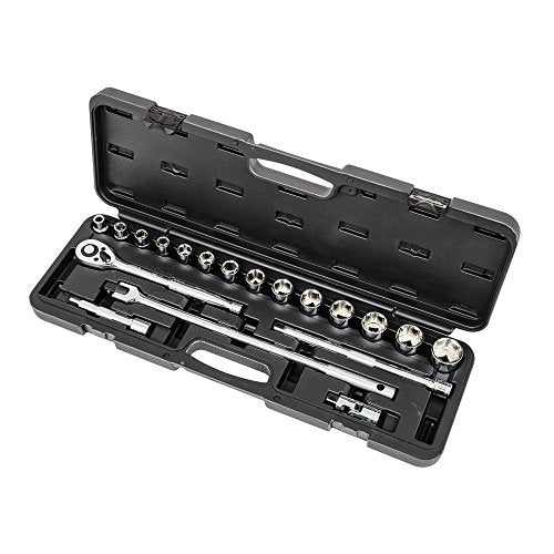 ITC Professional 20-Piece 1/2-inch Drive, SAE Chrome Socket Set, 20133 - Sockets and Tools Set - Proindustrialequipment