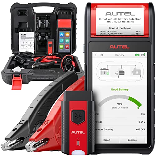 Autel Battery Tester MaxiBAS BT608:12V 100-3000 CCA Load Tester, Cranking & Charging Systems Analyzer, Adaptive Conductance, Full System Diagnostic Scanner with Auto Battery Registration - Proindustrialequipment