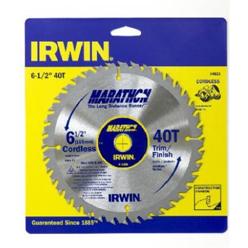 Irwin 14023 Garniture/finition 6-1/2" par 40 dents, arbre 5/8", cardé