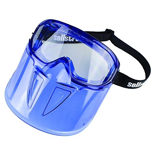 Sellstrom S80300 GPS300 Goggle with Chin Guard, 7" Height, 3" Wide, 7" Length, Polycarbonate, Standard, Blue - Eye Protection - Proindustrialequipment