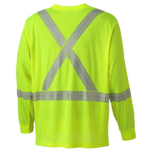 Pioneer V1052260-XS Hi-Vis Ultra-Cool Ultra-Breathable Safety T-Shirt, Long Sleeve, Yellow-Green, XS - Clothing - Proindustrialequipment