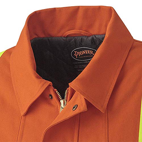 Pioneer V206035A Heavy-Duty High Visibility Quilted Safety Parka Jacket, Orange, 2XL - Clothing - Proindustrialequipment