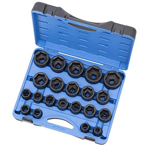 Jet 3/4-inch Drive, 21-Piece Regular SAE Professional Impact Socket Set, 6 Point, 610409 - Sockets and Tools Set - Proindustrialequipment