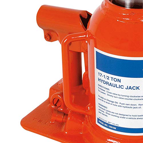 JET 140108 - 17-1/2 Ton Hydraulic Bottle Jack-Low Profile-Super - Proindustrialequipment