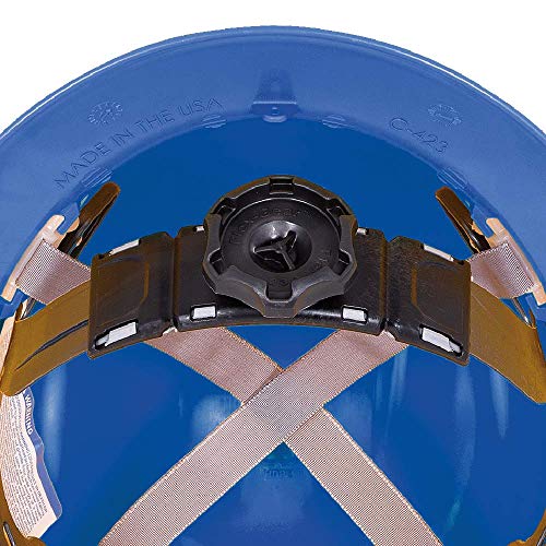 Sellstrom CSA Type 1 Class E Full Brim Hard Hat, 4-Point Suspension With Height Adjustments and Accessory Slots, Blue, S69240 - Other Protection - Proindustrialequipment