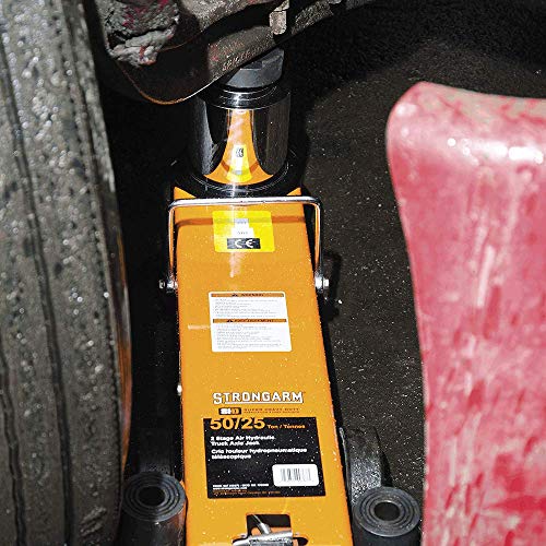 Strongarm Super Heavy-Duty 2 Stage Air Hydraulic 50/25 Ton Truck Service Jack - Extra-Long Handle, 30475 - Proindustrialequipment