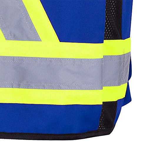 Pioneer V1010180-2XL Hi-Viz Surveyor’s Safety Vest, Royal, 2XL - Clothing - Proindustrialequipment