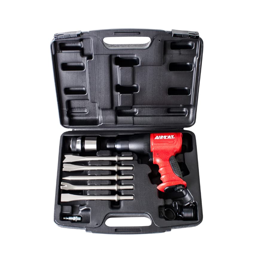 AirCat 5100-A: Composite Air Hammer Kit 3,000 BPM W/5 Chisels, 2 Retainers - Proindustrialequipment