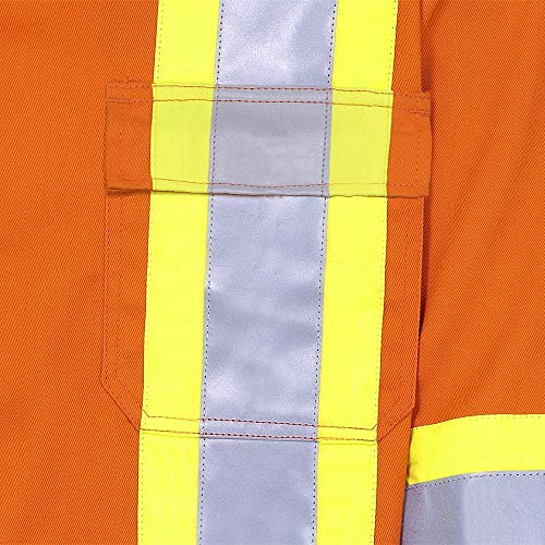 Pioneer CSA 100% Cotton Lightweight High Visibility Work Safety Shirt, Ultra-Cool, Orange, M, V2120510-M - Clothing - Proindustrialequipment