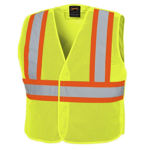 Pioneer V1030650-4/5XL Tear-Away Mesh Safety Vest, Orange, 5XL - Clothing - Proindustrialequipment
