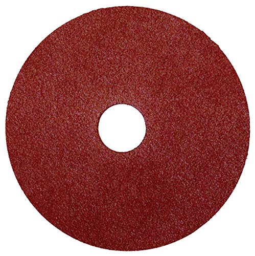 Weiler 59577 Tiger 7/8" Arbor, 4-1/2" Diameter, 80 Grit, Aluminum Oxide, Fiber Backing, Resin Fiber Disc - Proindustrialequipment