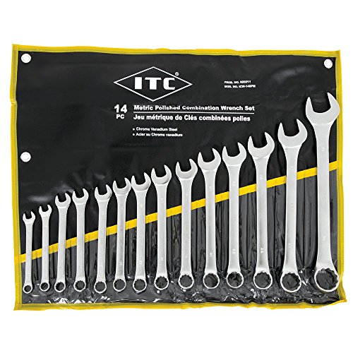 ITC Professional 14-Piece Metric Polished Combination Wrench Set, 20211 - Wrenches - Proindustrialequipment