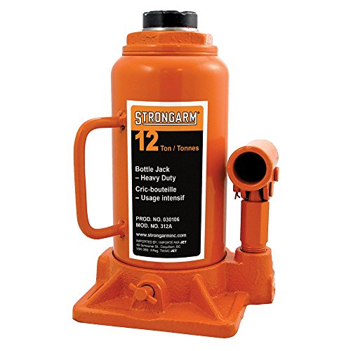 Strongarm Professional Heavy-Duty 12 Ton Hydraulic Standard Bottle Jack - Car, Fleet, Industrial, 30106 - Jet - Proindustrialequipment