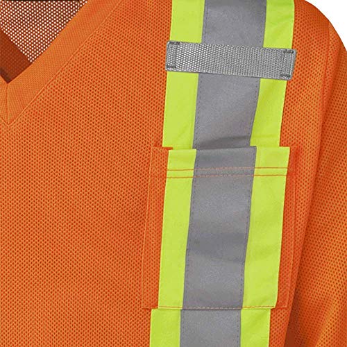 Pioneer Construction Quick-Dry Mesh High Visibility Work Safety Long Sleeve Shirt, Orange, XL, V1050950-XL - Clothing - Proindustrialequipment