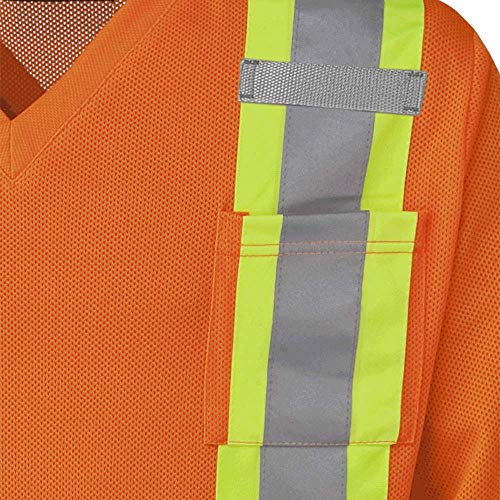 Pioneer Construction Quick-Dry Mesh High Visibility Work Safety Long Sleeve Shirt, Orange, S, V1050950-S - Clothing - Proindustrialequipment