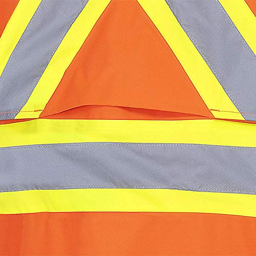 Pioneer CSA Heavy-Duty Waterproof High Visibility Long Coat, Liberal Fit with Full Back Vent, Orange, L, V1081450-L - Clothing - Proindustrialequipment