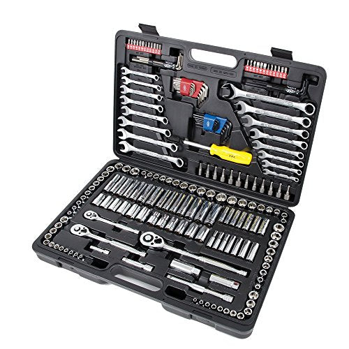 ITC Professional 200-Piece Mechanic’s Hand Tool Set, Heavy-Duty Case, 20304 - Proindustrialequipment