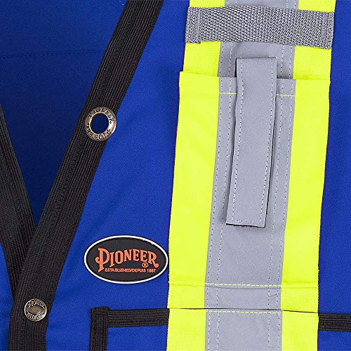 Pioneer V1010180-2XL Hi-Viz Surveyor’s Safety Vest, Royal, 2XL - Clothing - Proindustrialequipment