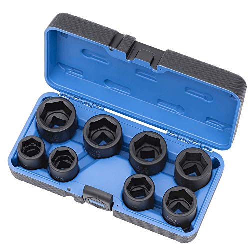 Jet 3/4-inch Drive, 8-Piece Deep SAE Professional Impact Socket Set, 6 Point, 610401 - Sockets and Tools Set - Proindustrialequipment