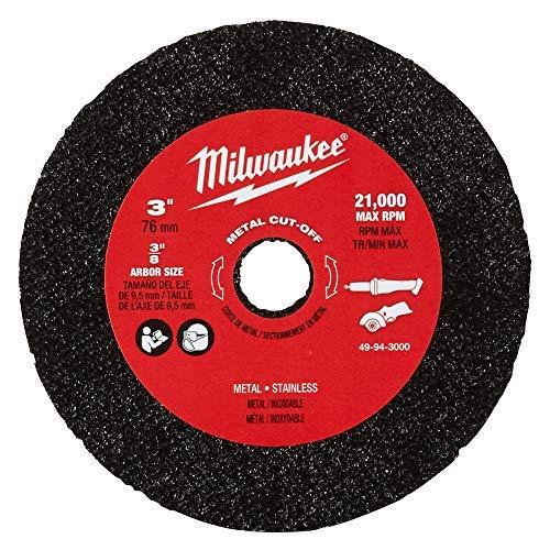 Milwaukee 49-94-3000 Rueda de corte de metal de 3" - Paquete de 3