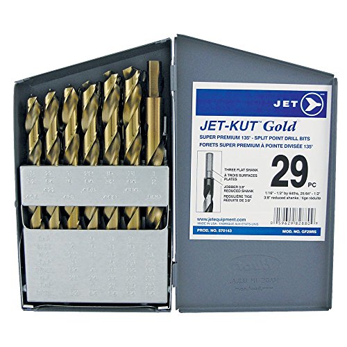 Jet 570143-29-Piece Jet-Kut Gold Super Premium Reduced Shank Drill Bit Set - Drilling - Proindustrialequipment
