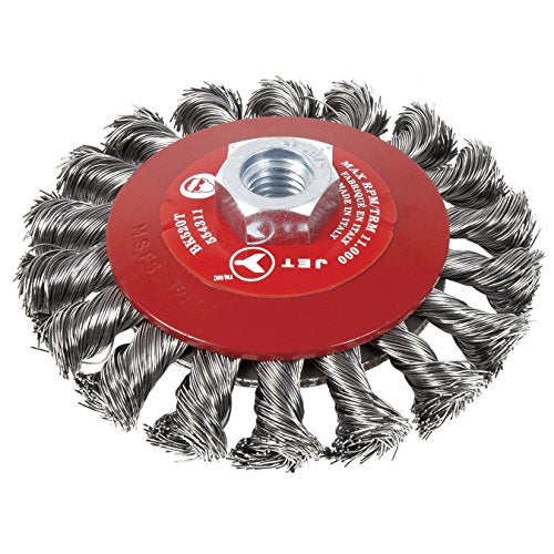 Jet 554316-6 X 5/8"-11Nc Knot Twisted Conical (Bevel) Brush - Brushes and Discs - Proindustrialequipment