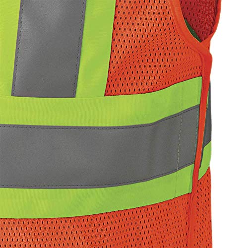 Pioneer FR High Visibility Breathable Tear-Away Safety Vest, Adjustable Size, Orange, 2/3XL, V2510850-2/3XL - Clothing - Proindustrialequipment