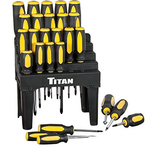 Titan 17203 Jeu de tournevis avec support (26 pièces)