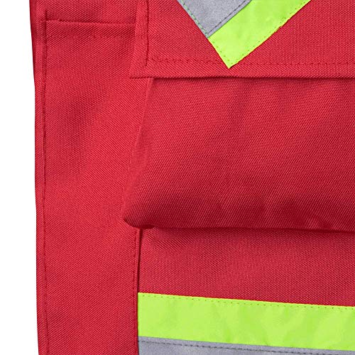 Pioneer Heavy-Duty Reflective Surveyor Safety Vest, 12 Pockets, Red, 3XL, V1010710-3XL - Clothing - Proindustrialequipment