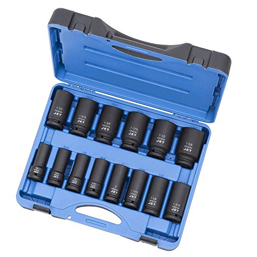 Jet 3/4-inch Drive, 14-Piece Regular SAE Professional Impact Socket Set, 6 Point, 610406 - Sockets and Tools Set - Proindustrialequipment