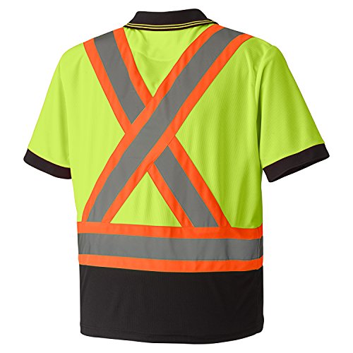 Pioneer Soft Moisture-Wicking High Visibility Safety Polo Shirt, Premium Birdseye, Yellow/Green, 3XL, V1051360-3XL - Clothing - Proindustrialequipment