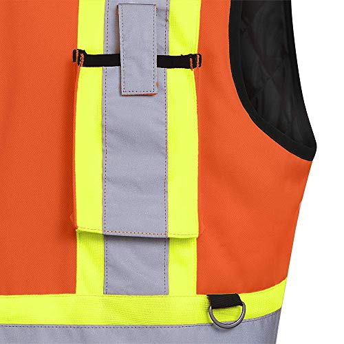 Pioneer V1022450-4XL Hi-Viz Reversible Insulated Safety Vest - Hi-Viz Orange, 4XL - Clothing - Proindustrialequipment