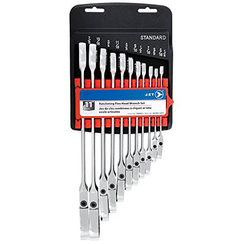 Jet 11-Piece S.A.E. Flex Head Ratchet Combination Wrench Set, 700331 - Wrenches - Proindustrialequipment