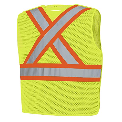 Pioneer V1030650-4/5XL Tear-Away Mesh Safety Vest, Orange, 5XL - Clothing - Proindustrialequipment