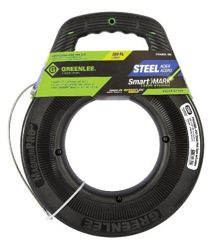 Greenlee FTS438DL-250 SmartMARK Laser Etched Steel Fish Tape with Speed-Flex Leader, 250-Feet - Diagnostics and Inspection - Proindustrialequipment