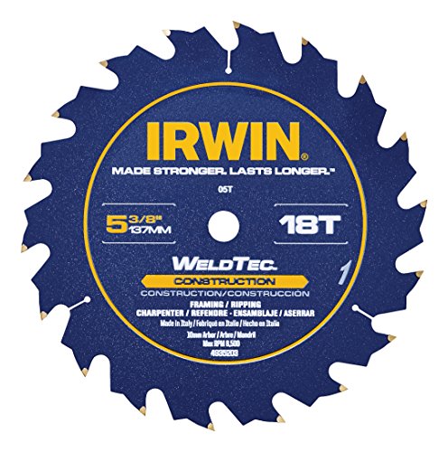 Irwin 4935203 Lame de scie circulaire sans fil Marathon Weldtec 5-3/8 pouces 18 dents