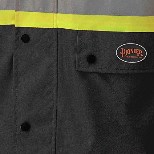 Pioneer V1110670-4XL 450D Hi-Viz 100% Waterproof Jacket, Black, 4XL - Clothing - Proindustrialequipment