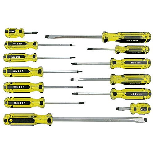 Jet 720574-13-Piece Jumbo Handle Mechanic's Screwdriver Set - Screw Drivers and Sets - Proindustrialequipment