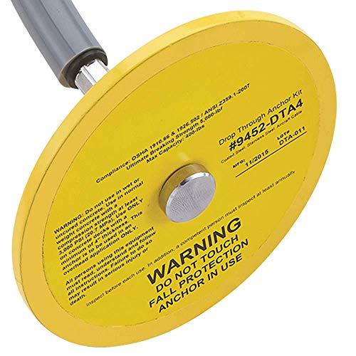 Peakworks V8223140 Drop Through Anchor - 4" (10.2 cm) - Fall Protection - Proindustrialequipment