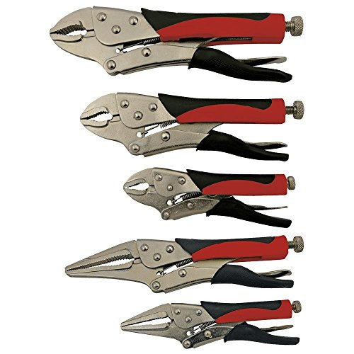 ITC Professional 5-Piece Locking Pliers Set, 20608 - Proindustrialequipment