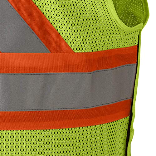 Pioneer FR High Visibility Breathable Tear-Away Safety Vest, Adjustable Size, Yellow-Green, L/XL, V2510860-L/XL - Clothing - Proindustrialequipment