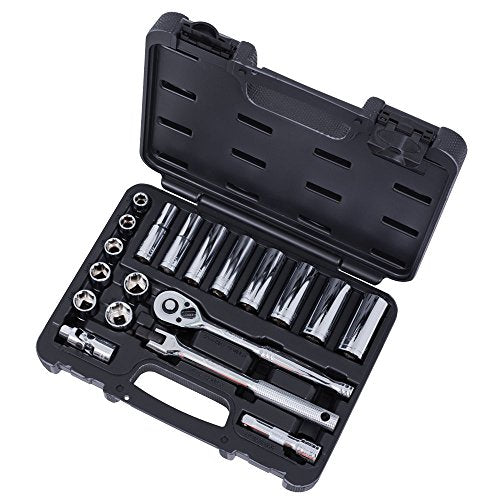 ITC Professional 20-Piece 3/8-inch Drive, SAE Chrome Socket Set, 20123 - Sockets and Tools Set - Proindustrialequipment