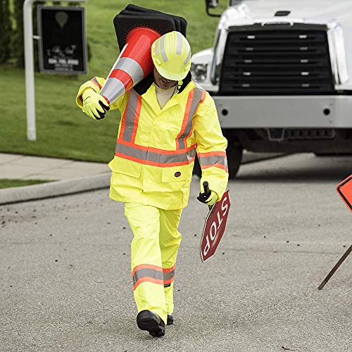 Pioneer V1090250-5XL Lightweight Waterproof Work Bib Pants, Boot Access Zippers, Men, Hi-Vis Orange, 5XL - Clothing - Proindustrialequipment