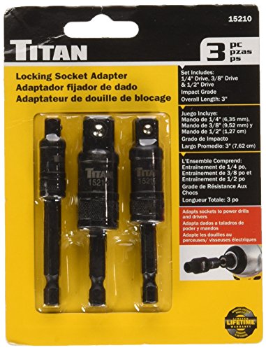 Titan 15210 Juego de adaptadores de casquillo con bloqueo de 3 pulgadas, 3 piezas