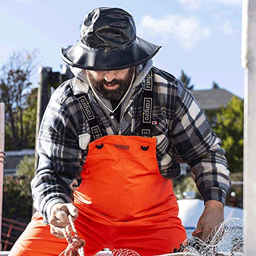 Pioneer V3246850-L Pioneer FL Snapper Rain Bib Pant, Abrasion and Tear Resistant, Orange, L - Clothing - Proindustrialequipment