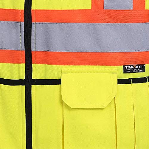 Pioneer V1022460-5XL Hi-Viz Reversible Insulated Safety Vest - Hi-Viz Yellow/Green, 5XL - Clothing - Proindustrialequipment