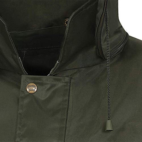 Pioneer V3040340-L Tree Planter Heavy-Duty Rain Jacket, 2 Large Cargo Pockets, Green, L - Clothing - Proindustrialequipment