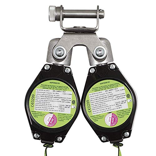 PeakWorks V8455277-5LE LE SRL - 1" Webbing - Aluminum Housing - Type 2 - Twin Leg - Form Hook - 7.5' - Fall Protection - Proindustrialequipment